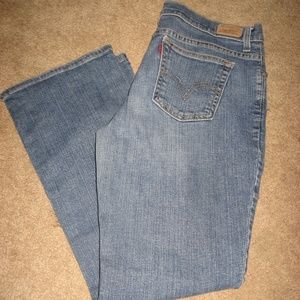 Womens LEVIS 505 Relaxed Boot Jeans 10 Short